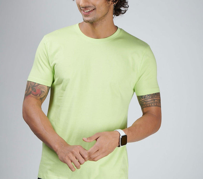 Neon Green Men's Half Sleeve T-Shirt - House Of Hustlers