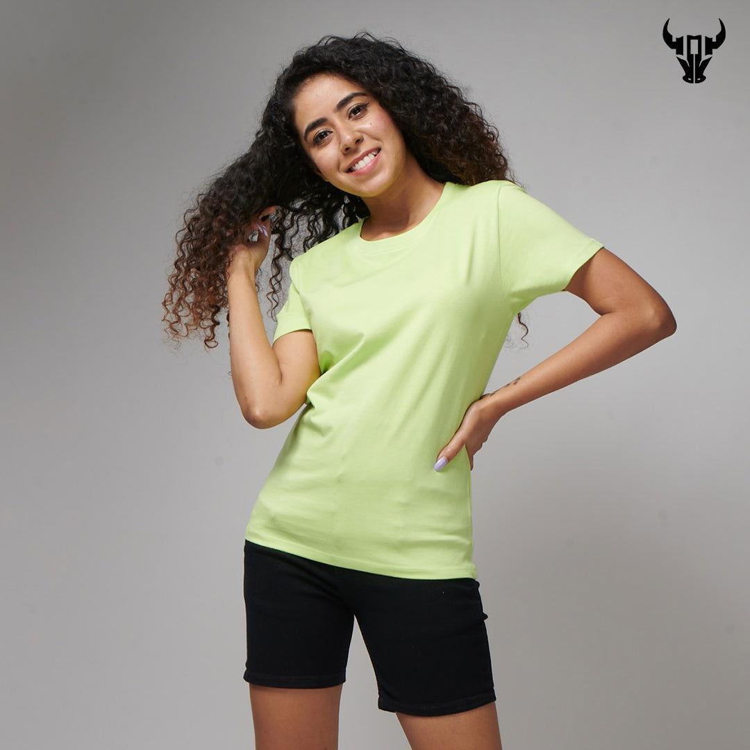 Neon Green Women's Half Sleeve T-Shirt - House Of Hustlers