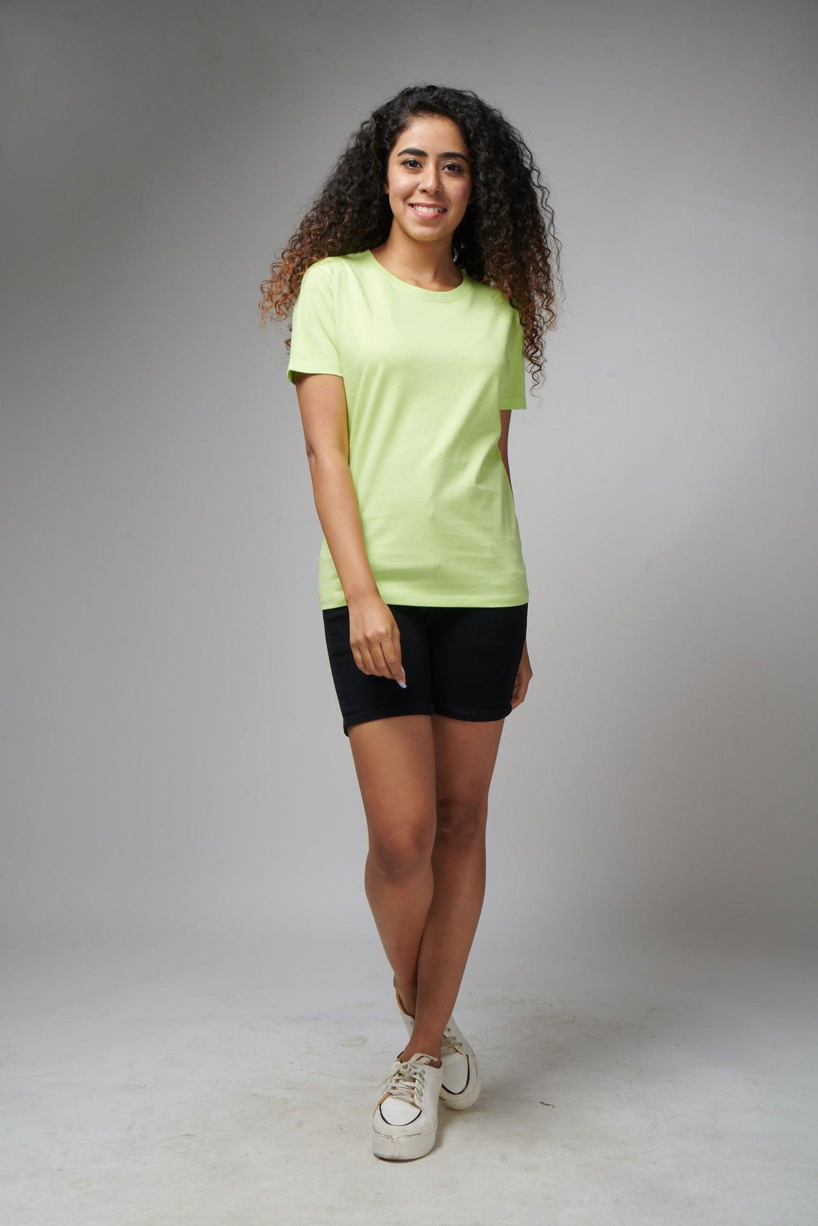 Neon Green Women's Half Sleeve T-Shirt - House Of Hustlers