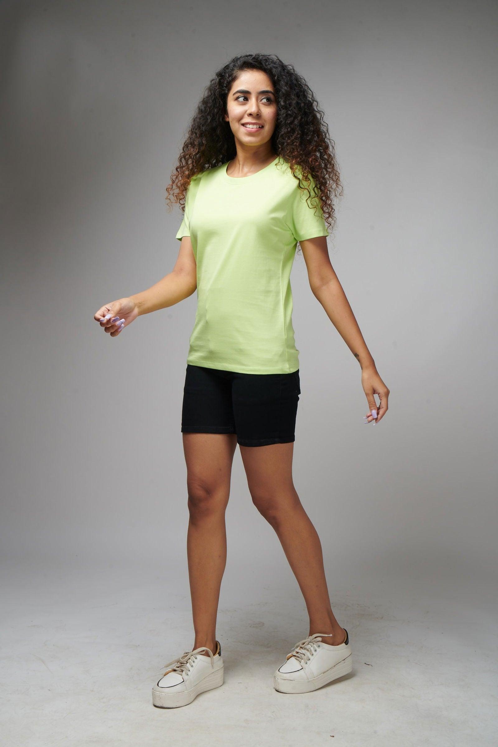 Neon Green Women's Half Sleeve T-Shirt - House Of Hustlers