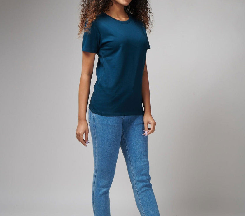 New Navy Women's Half Sleeve T-Shirt - House Of Hustlers
