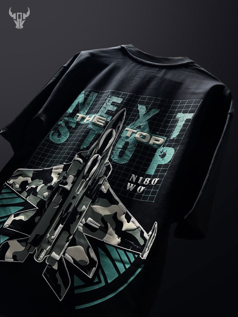 'Next Stop: The Top' Streetwear Unisex Oversized Tee - House Of Hustlers