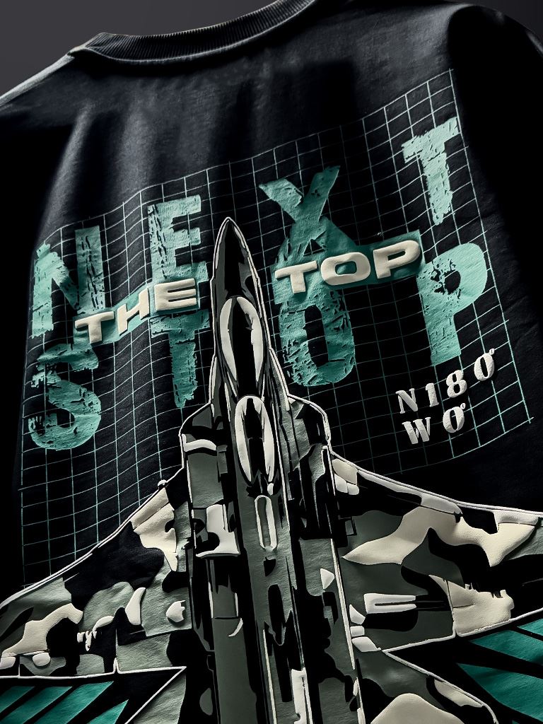 'Next Stop: The Top' Streetwear Unisex Oversized Tee - House Of Hustlers