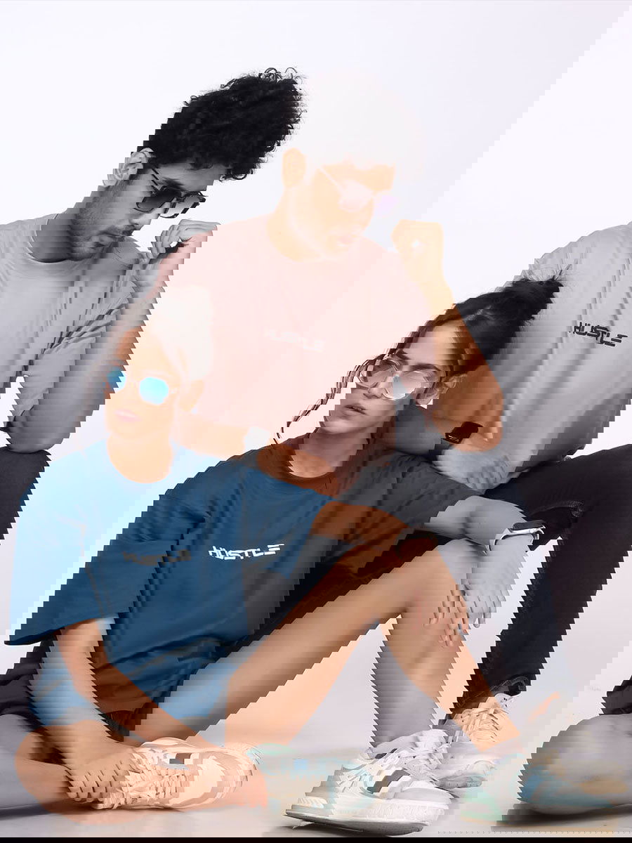 Pack of 3 - 'Hustle' Unisex Oversized Tee - House Of Hustlers