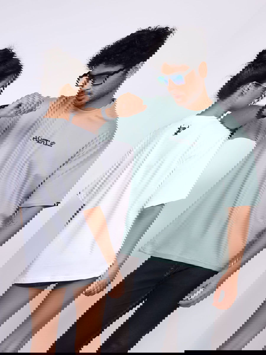 Pack of 4 - 'Hustle' Unisex Oversized Tee - House Of Hustlers