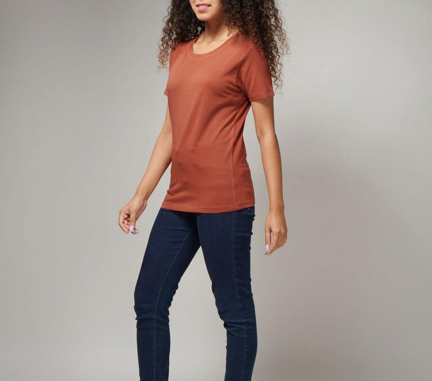 Rust Women's Half Sleeve T-Shirt - House Of Hustlers