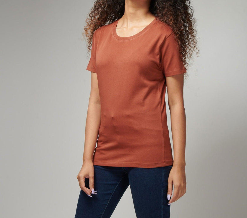 Rust Women's Half Sleeve T-Shirt - House Of Hustlers