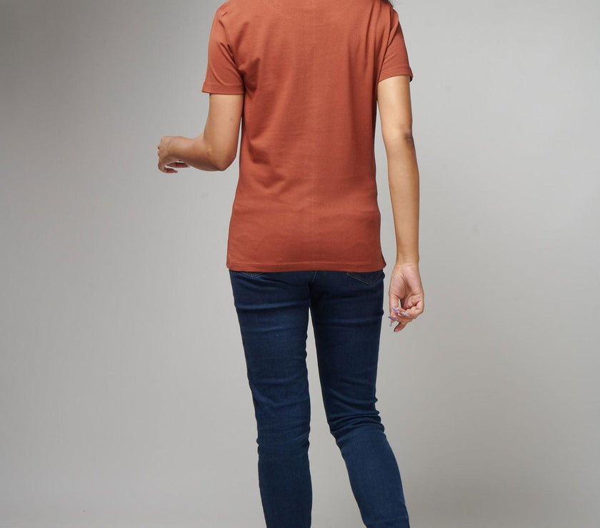 Rust Women's Half Sleeve T-Shirt - House Of Hustlers