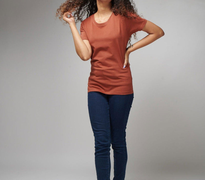 Rust Women's Half Sleeve T-Shirt - House Of Hustlers