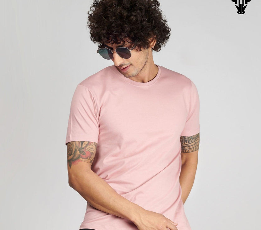 Salmon Pink Men's Half Sleeve T-Shirt - House Of Hustlers