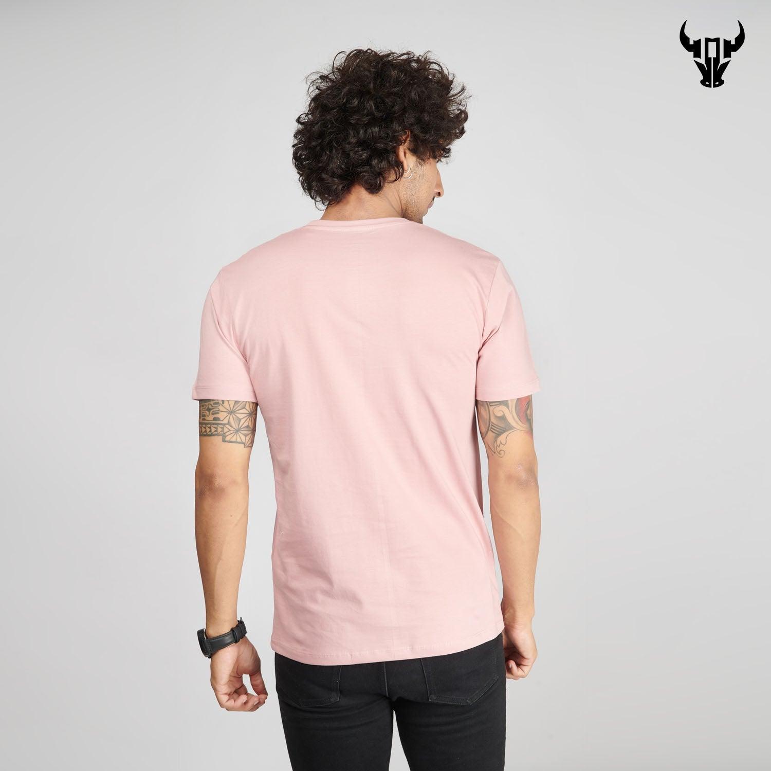 Salmon Pink Men's Half Sleeve T-Shirt - House Of Hustlers