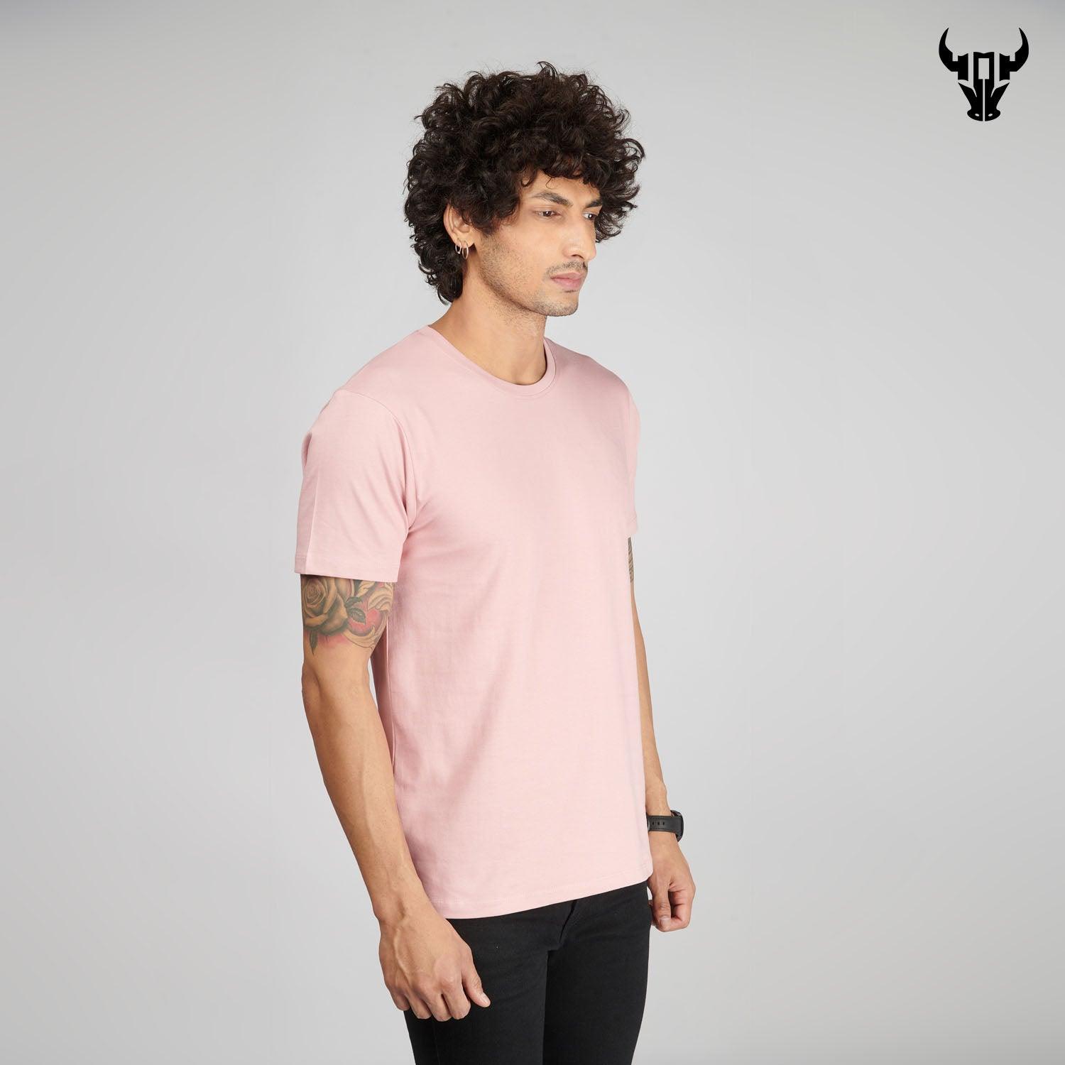 Salmon Pink Men's Half Sleeve T-Shirt - House Of Hustlers