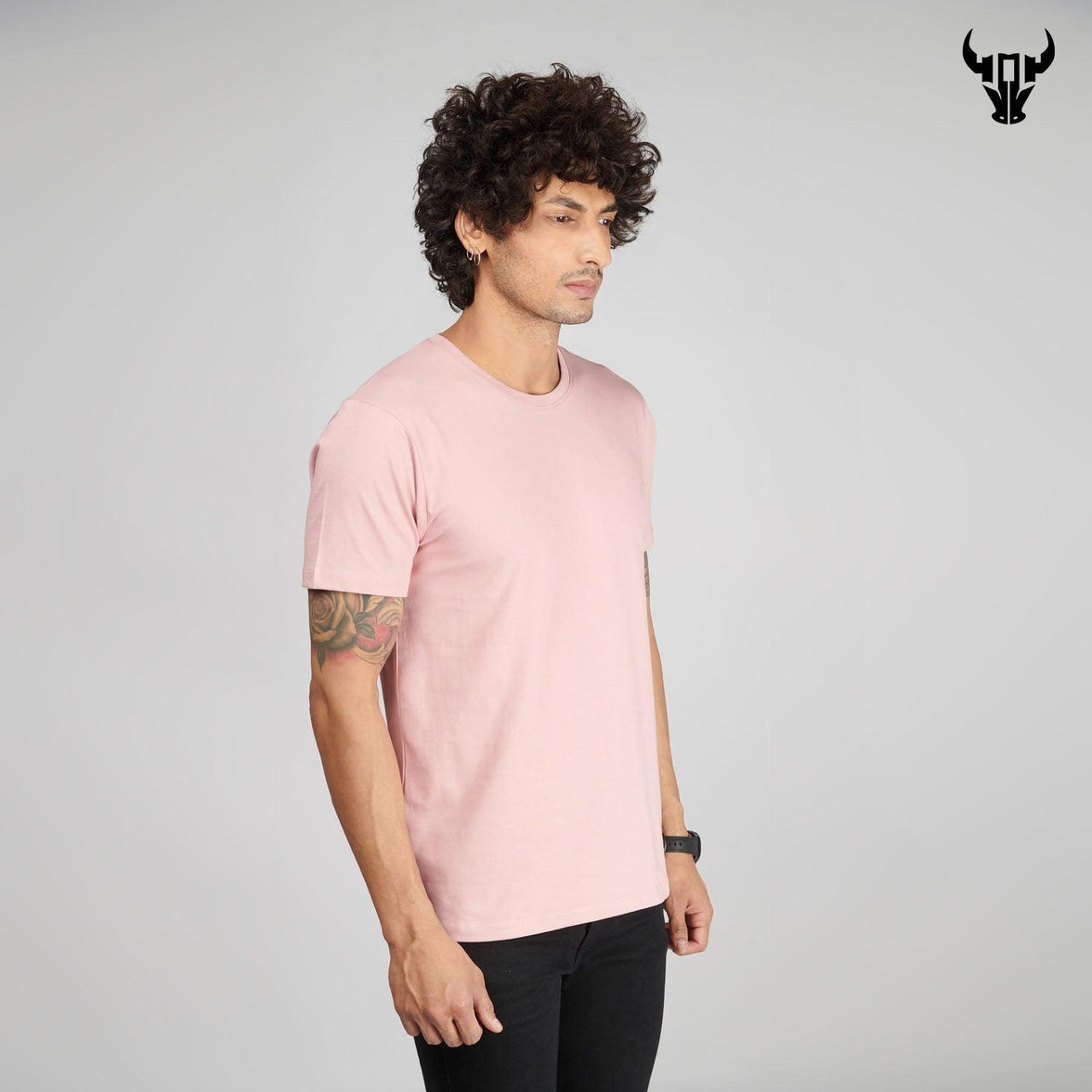 Salmon Pink Men's Half Sleeve T-Shirt - House Of Hustlers