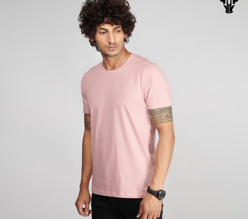 Salmon Pink Men's Half Sleeve T-Shirt - House Of Hustlers