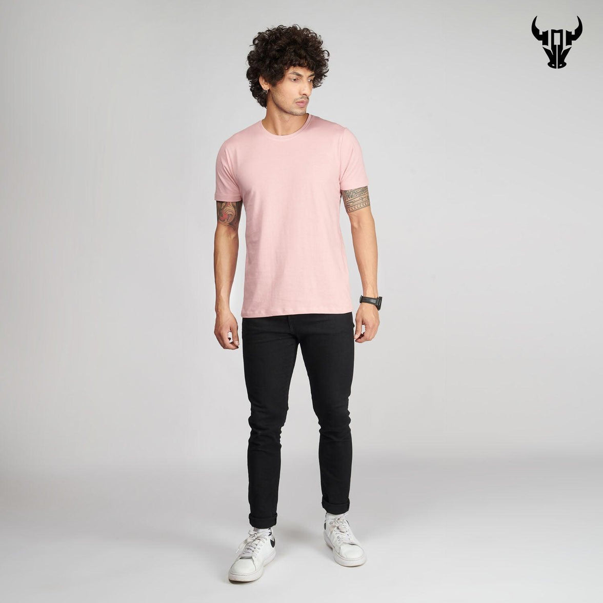 Salmon Pink Men's Half Sleeve T-Shirt - House Of Hustlers
