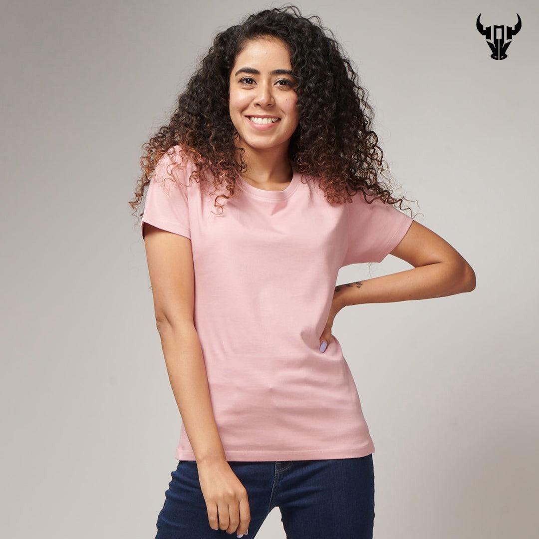 Salmon Pink Women's Half Sleeve T-Shirt - House Of Hustlers