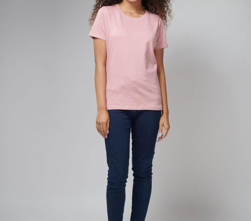 Salmon Pink Women's Half Sleeve T-Shirt - House Of Hustlers