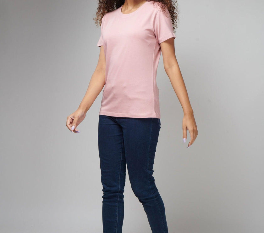 Salmon Pink Women's Half Sleeve T-Shirt - House Of Hustlers