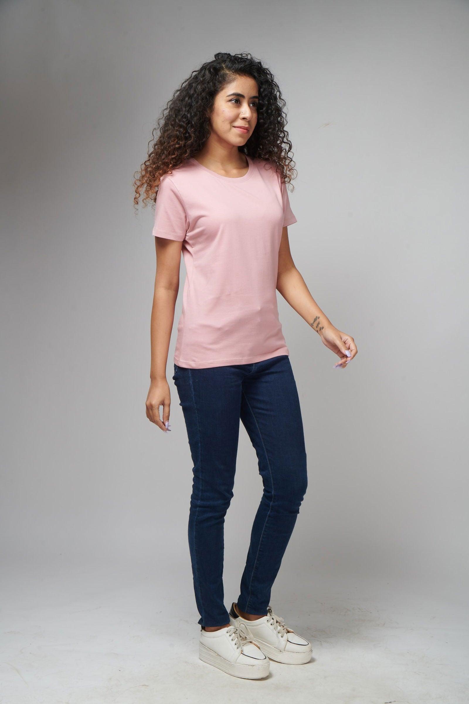 Salmon Pink Women's Half Sleeve T-Shirt - House Of Hustlers