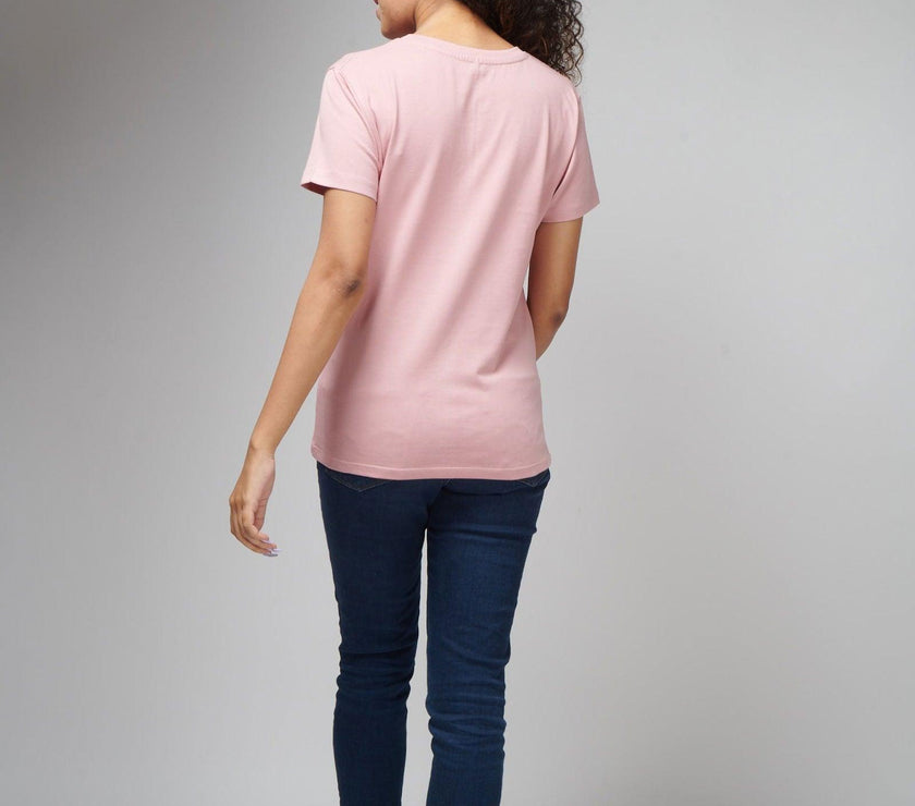 Salmon Pink Women's Half Sleeve T-Shirt - House Of Hustlers