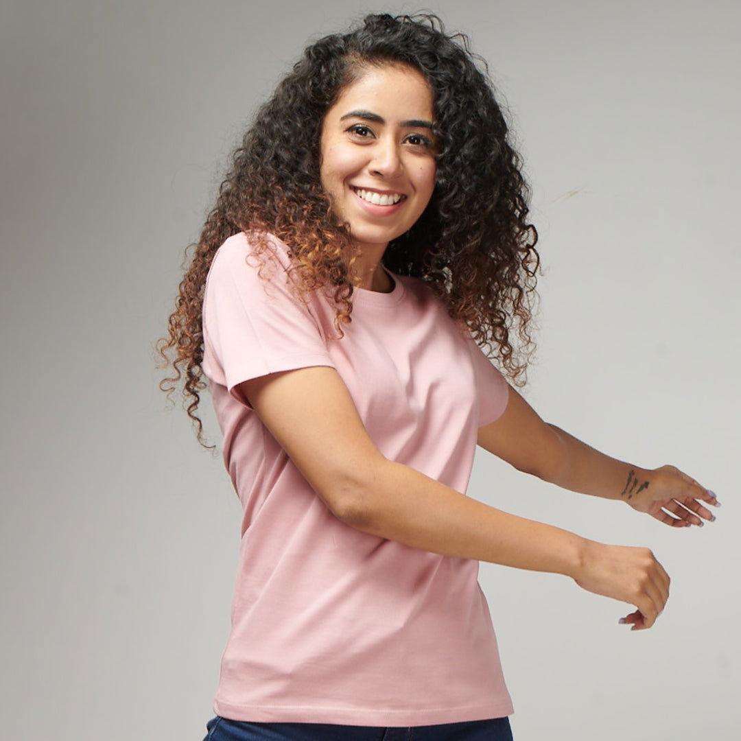 Salmon Pink Women's Half Sleeve T-Shirt - House Of Hustlers