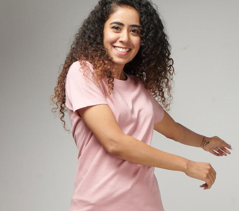 Salmon Pink Women's Half Sleeve T-Shirt - House Of Hustlers