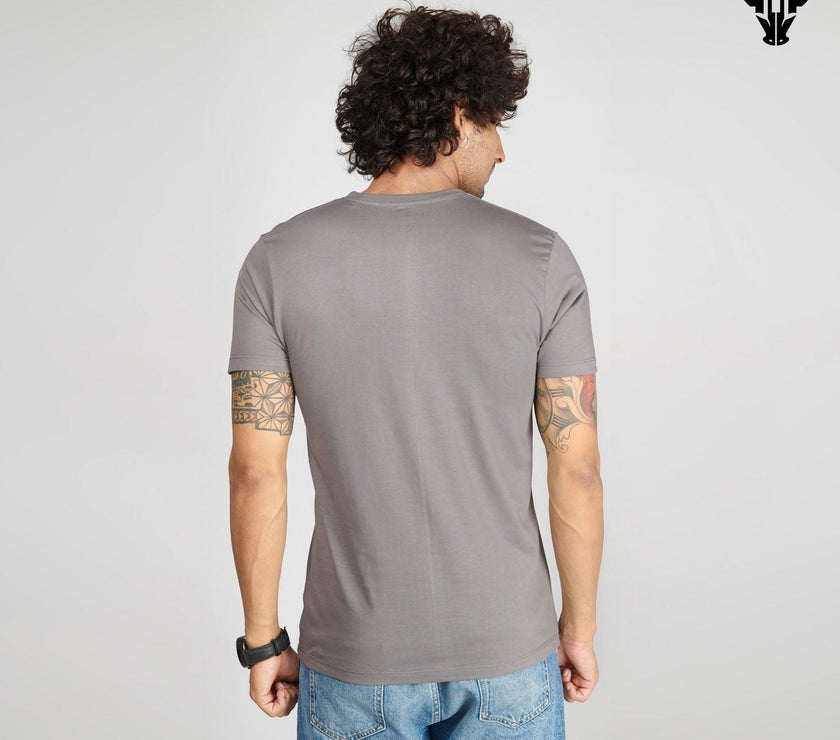 Steel Grey Men's Half Sleeve T-Shirt - House Of Hustlers