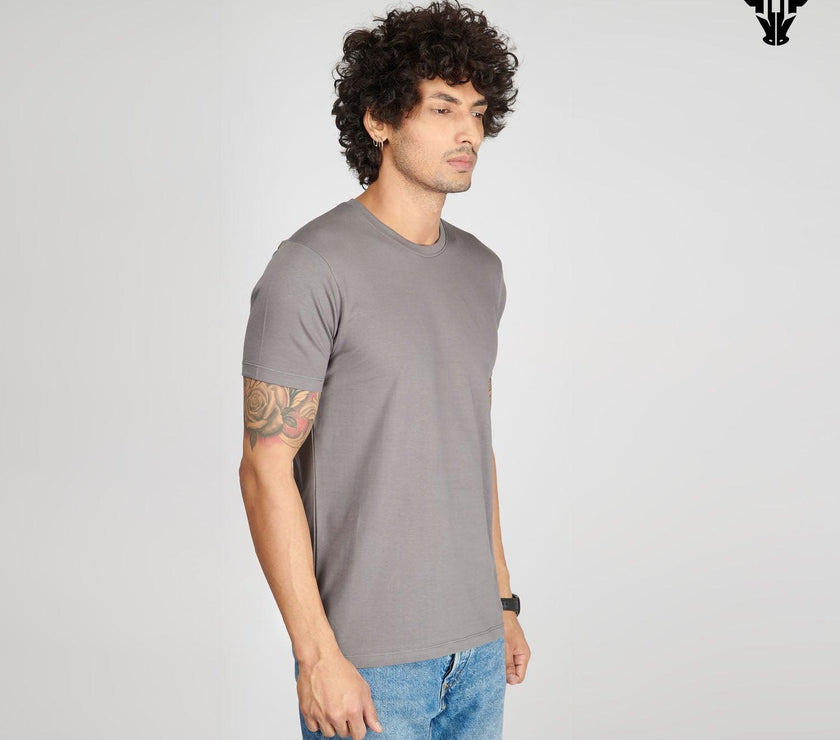 Steel Grey Men's Half Sleeve T-Shirt - House Of Hustlers