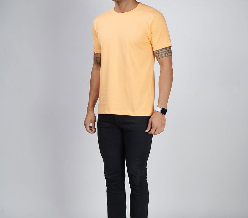 Sunlight Orange Men's Half Sleeve T-Shirt - House Of Hustlers