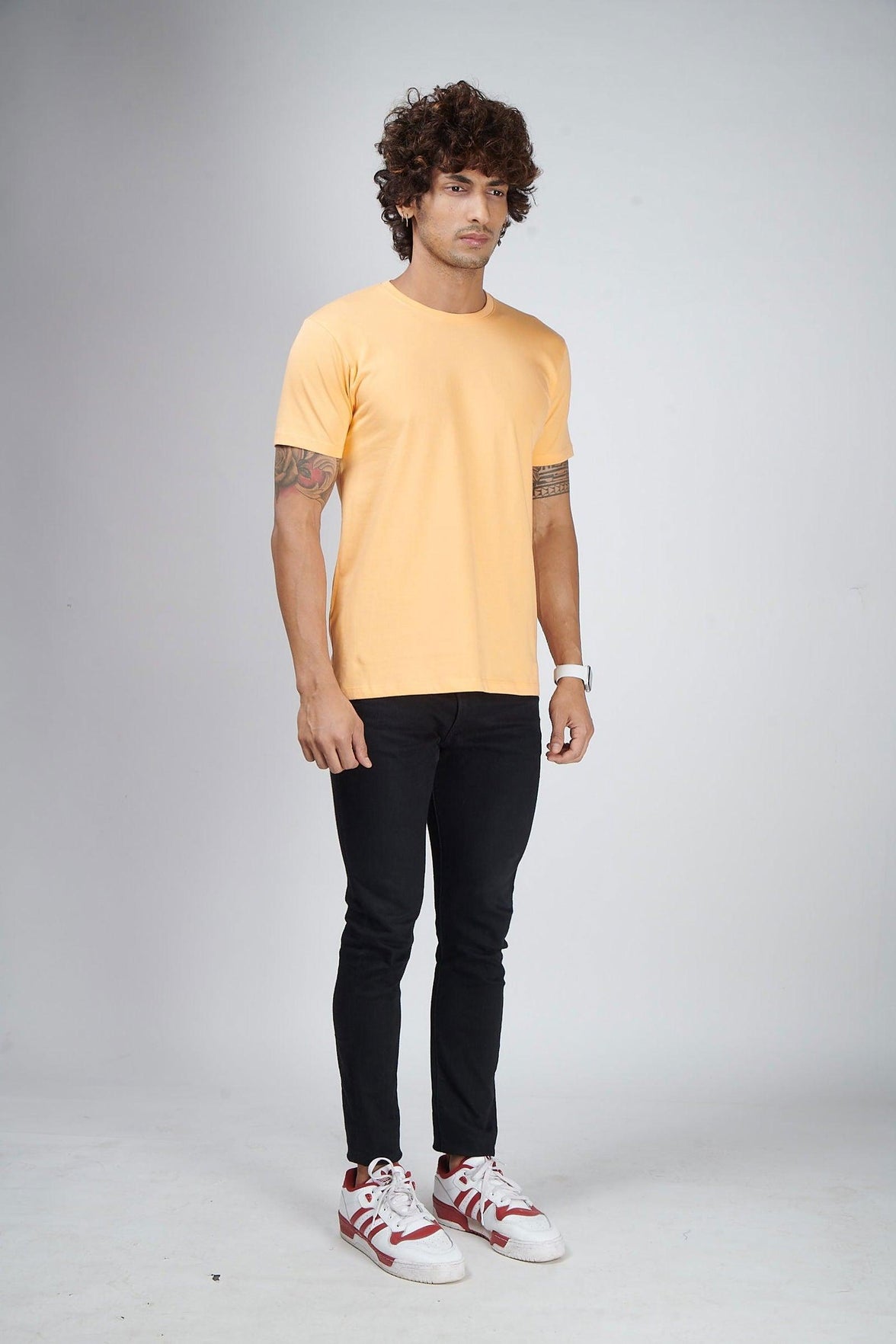Sunlight Orange Men's Half Sleeve T-Shirt - House Of Hustlers