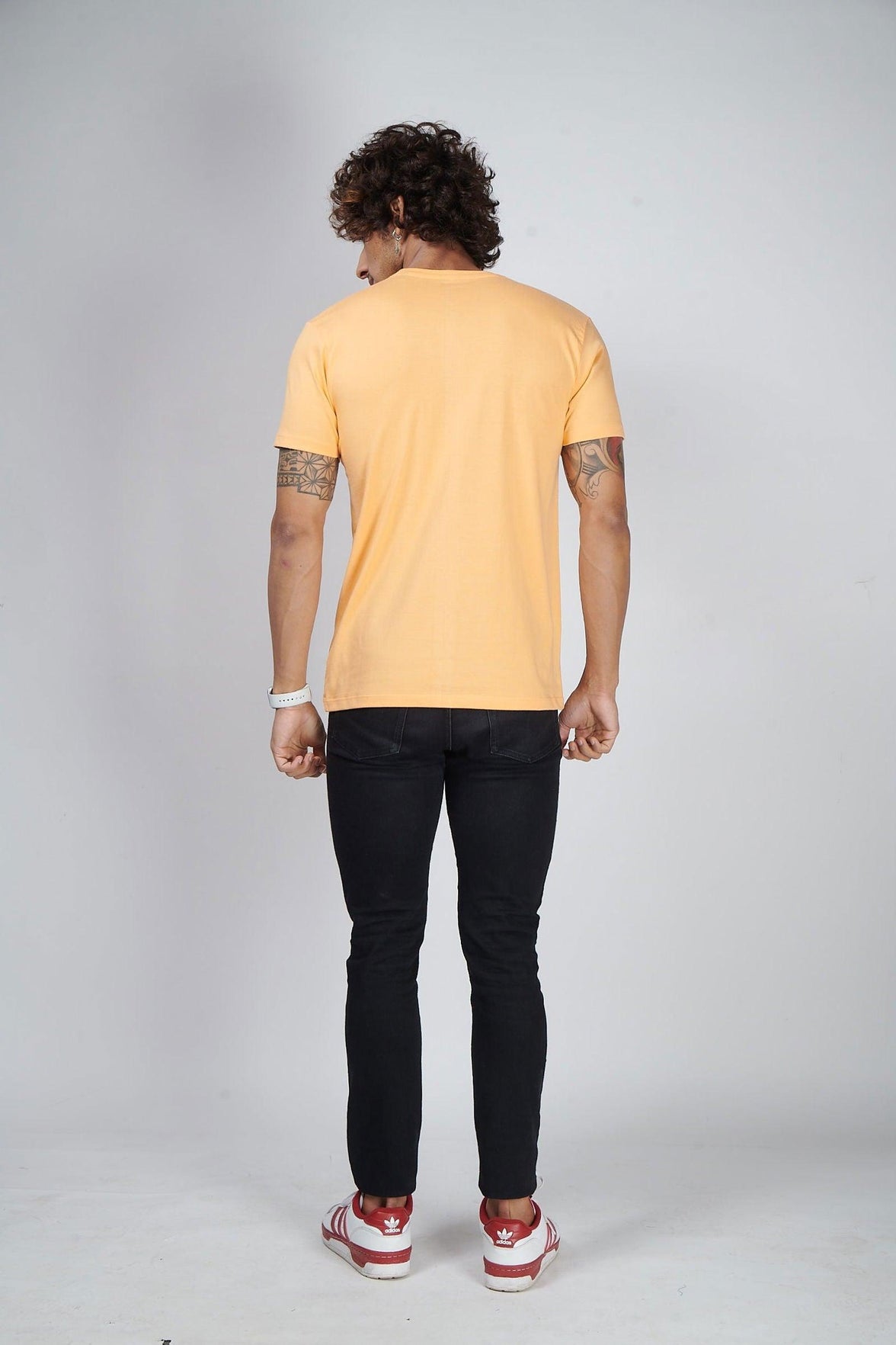 Sunlight Orange Men's Half Sleeve T-Shirt - House Of Hustlers