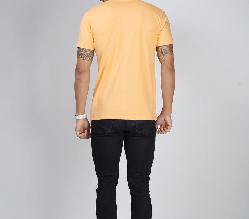 Sunlight Orange Men's Half Sleeve T-Shirt - House Of Hustlers