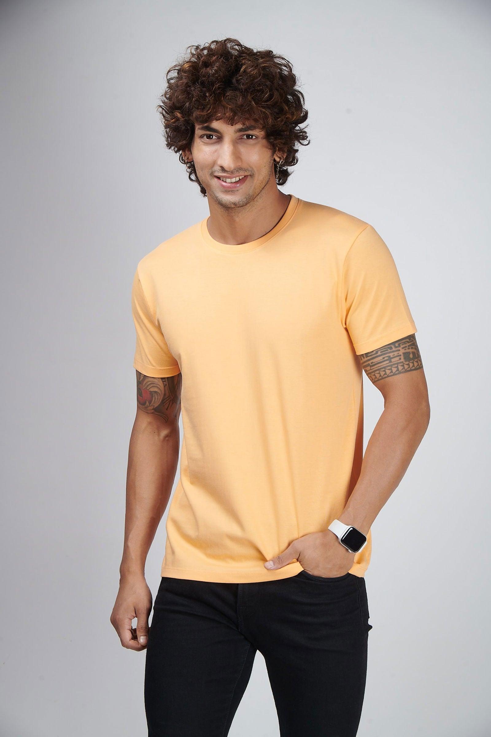 Sunlight Orange Men's Half Sleeve T-Shirt - House Of Hustlers