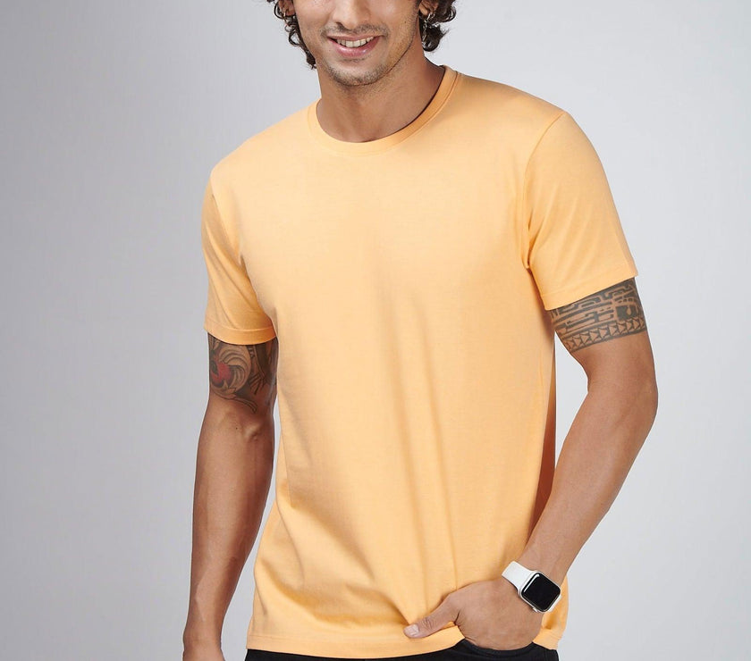 Sunlight Orange Men's Half Sleeve T-Shirt - House Of Hustlers