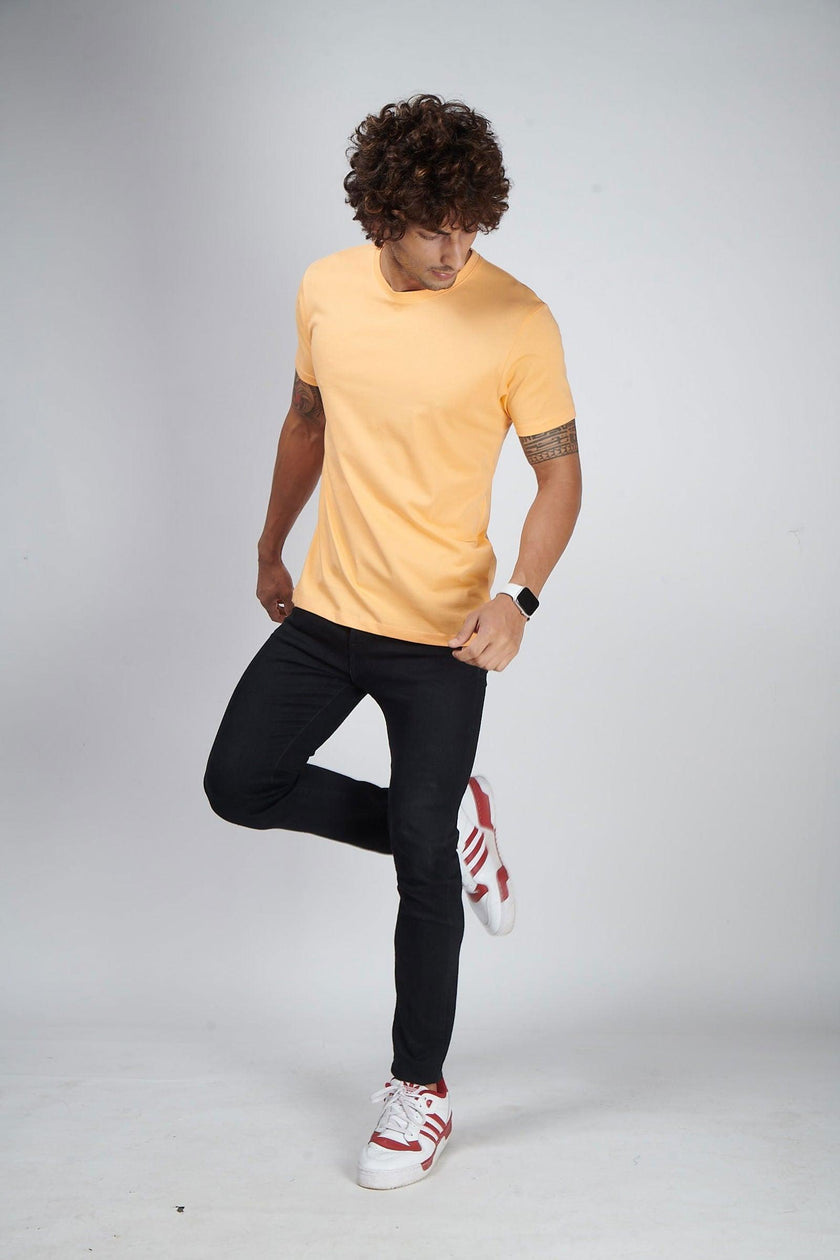 Sunlight Orange Men's Half Sleeve T-Shirt - House Of Hustlers