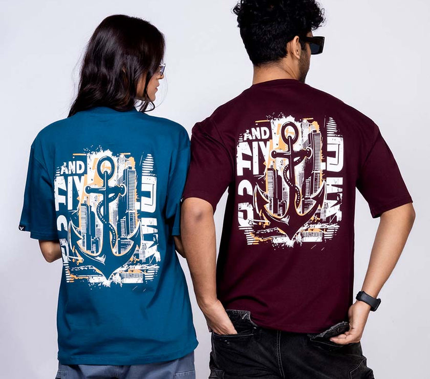 'The Anchor' Unisex Oversized Graphic Tee - House Of Hustlers