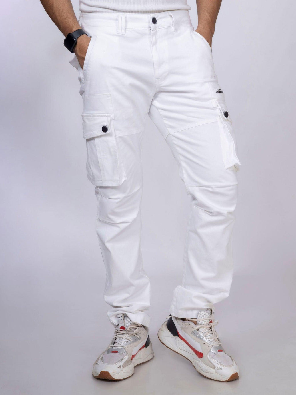 White Unisex Cargo - House Of Hustlers