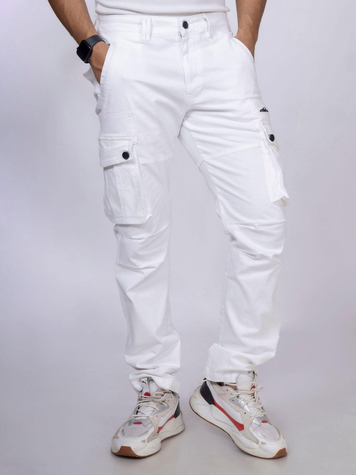 White Unisex Cargo - House Of Hustlers