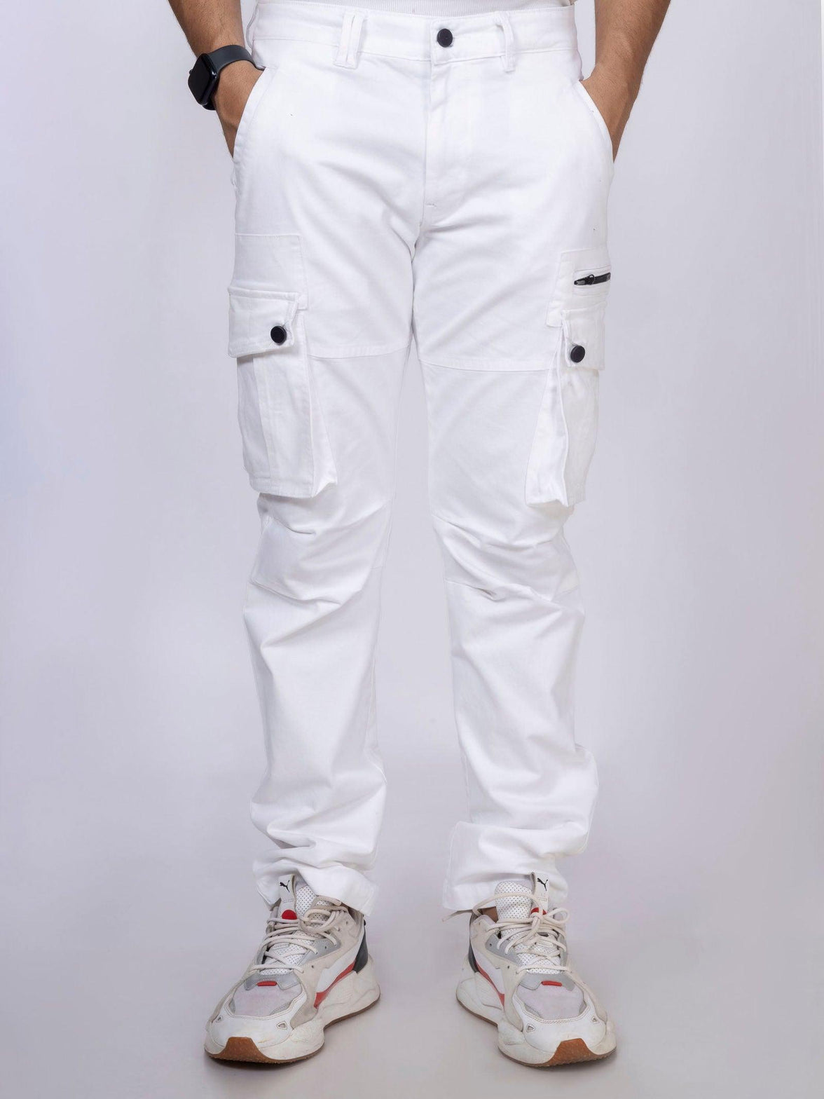 White Unisex Cargo - House Of Hustlers