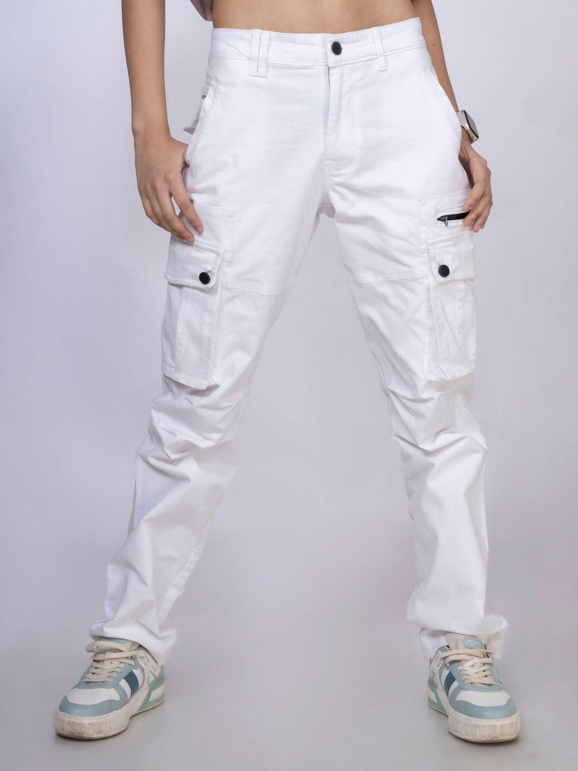 White Unisex Cargo - House Of Hustlers