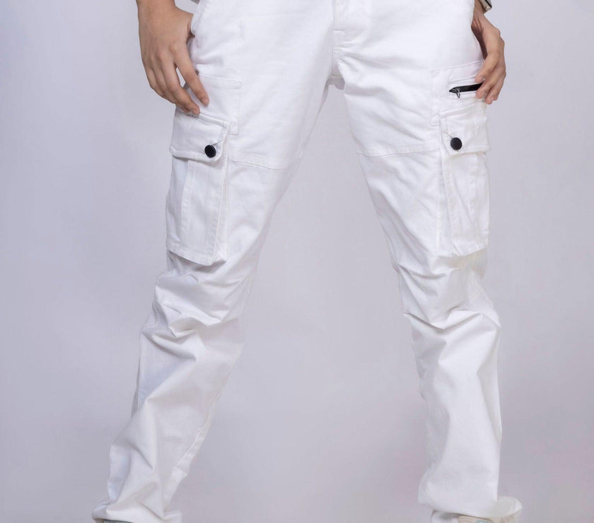 White Unisex Cargo - House Of Hustlers