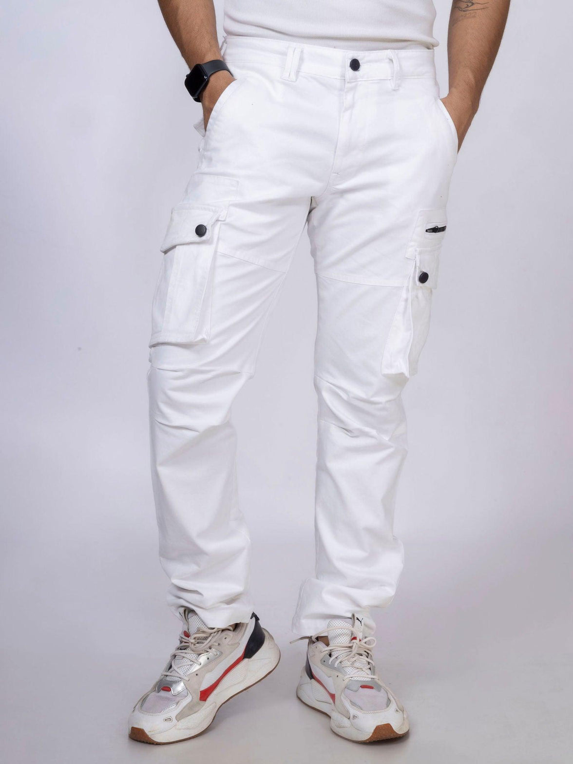 White Unisex Cargo - House Of Hustlers