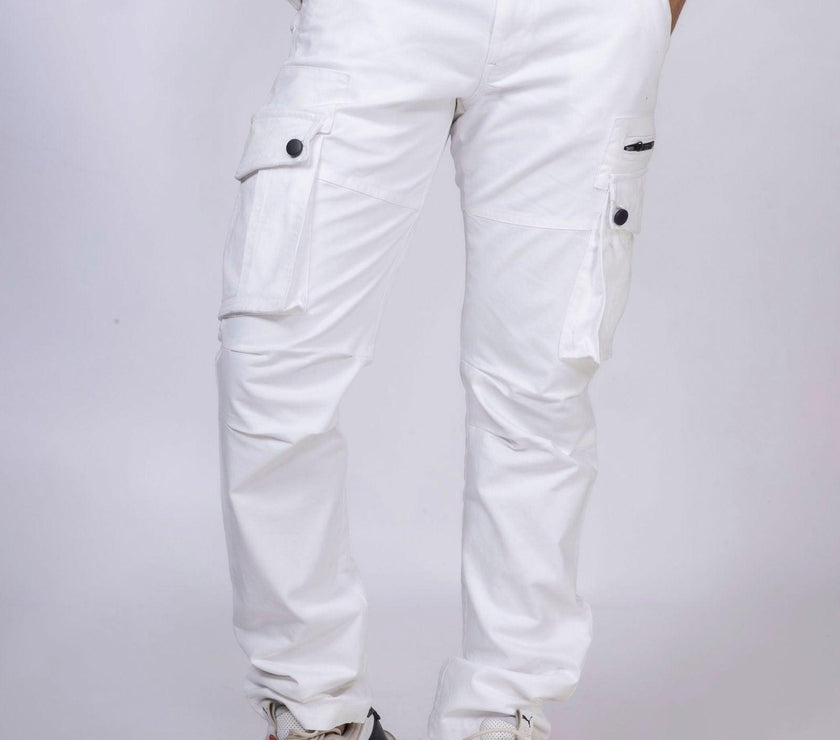 White Unisex Cargo - House Of Hustlers