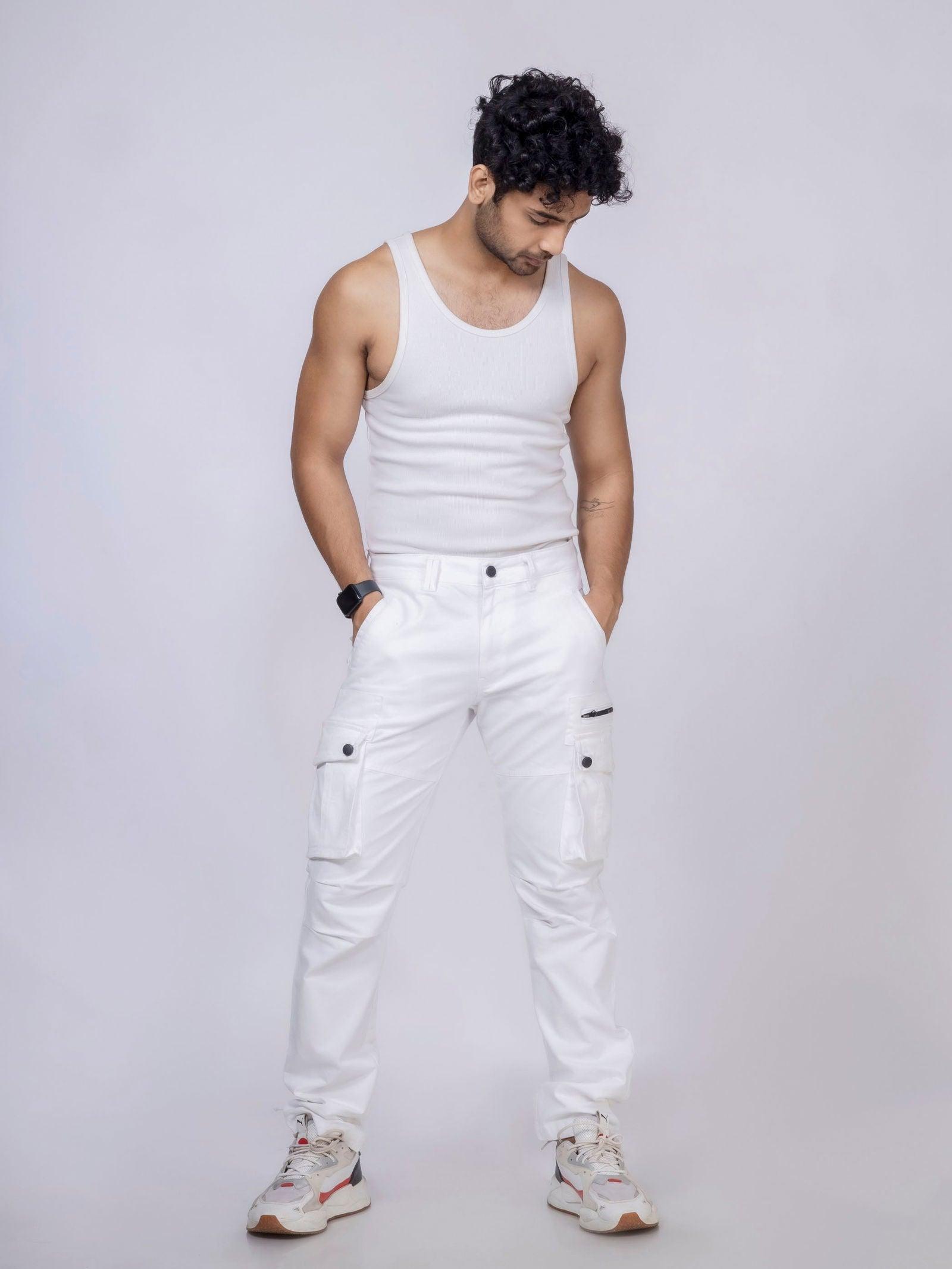 White Unisex Cargo - House Of Hustlers