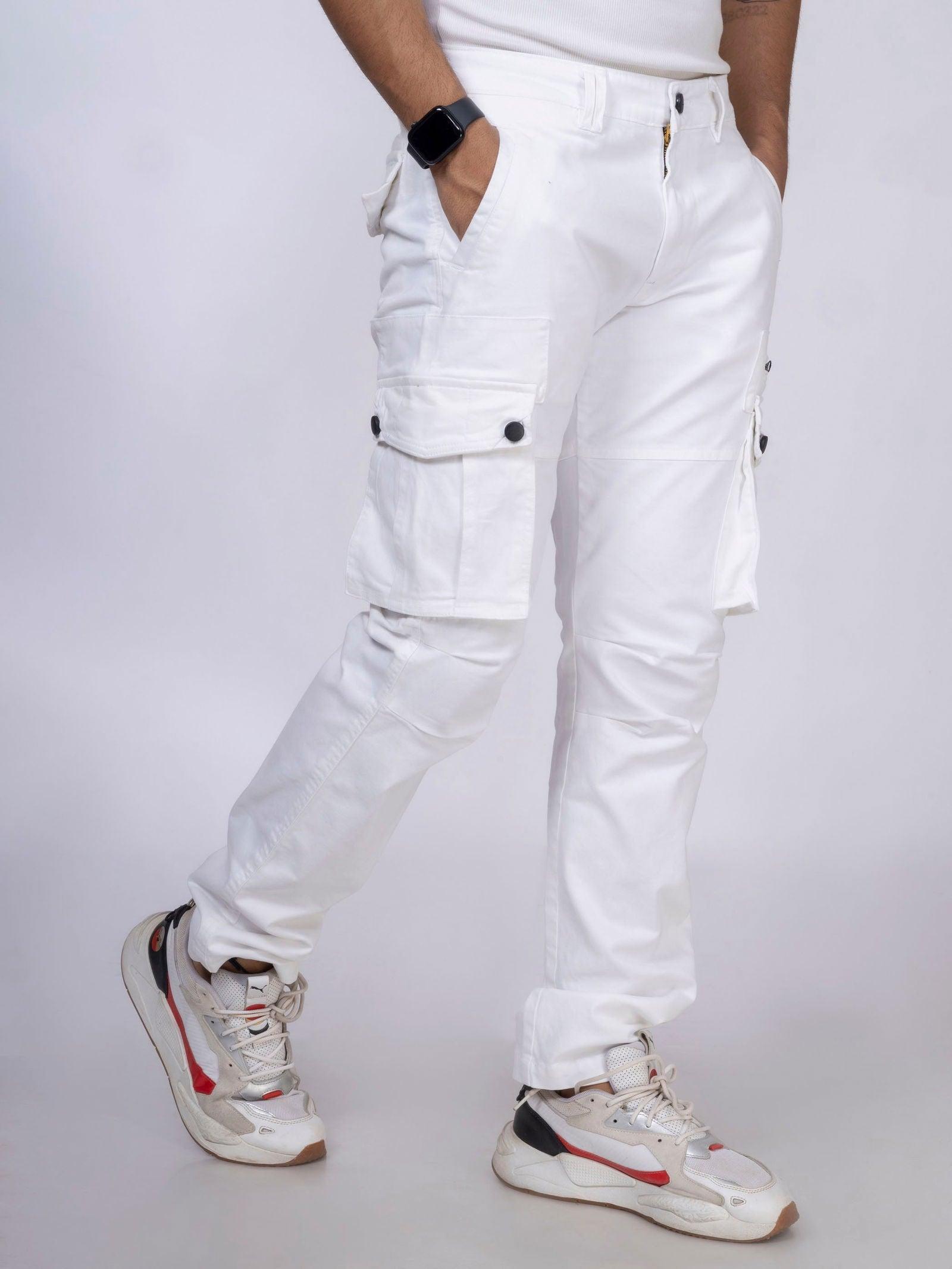 White Unisex Cargo - House Of Hustlers