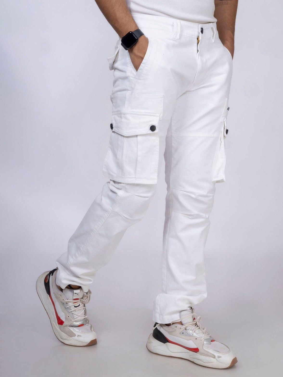 White Unisex Cargo - House Of Hustlers