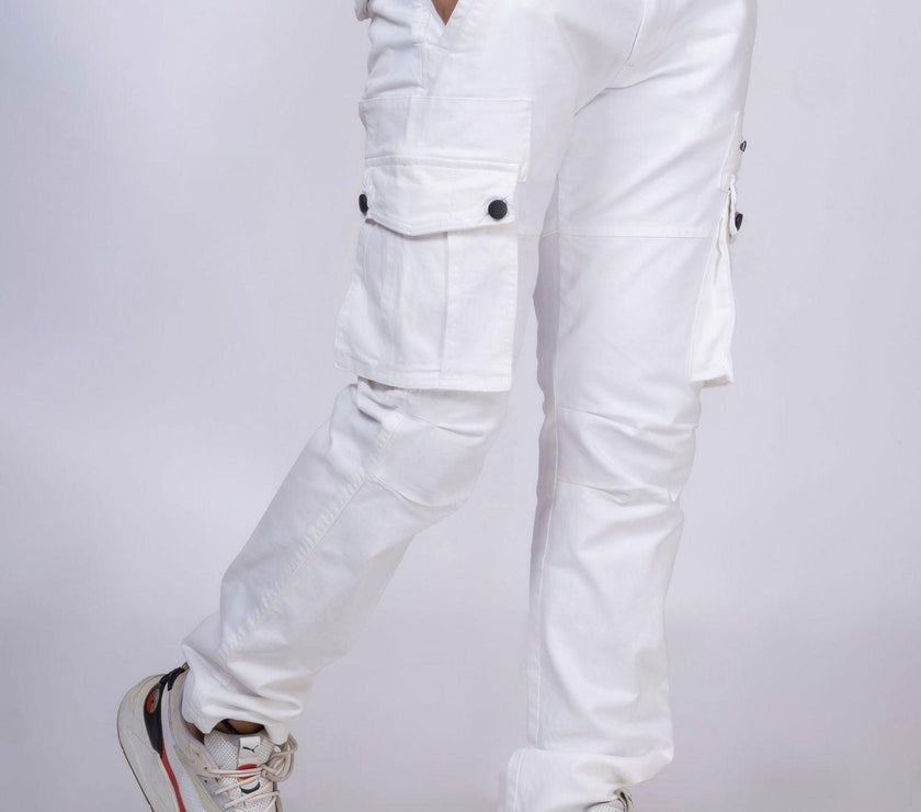 White Unisex Cargo - House Of Hustlers