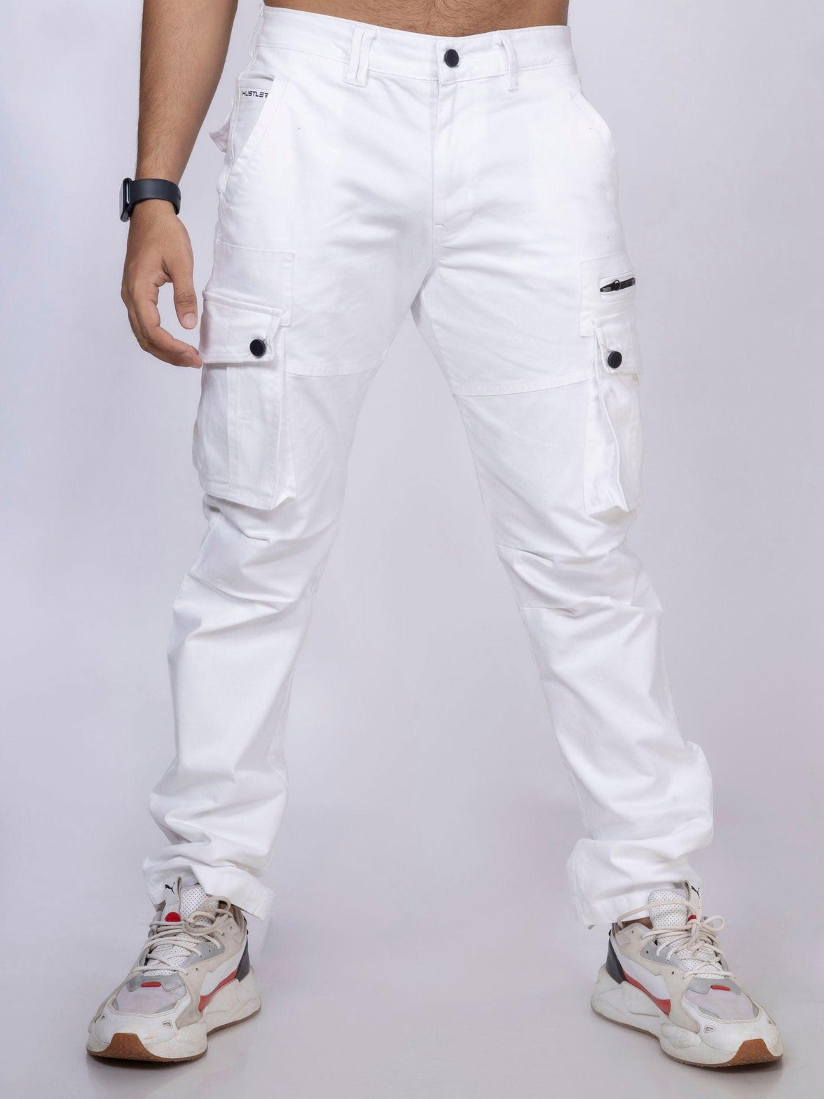 White Unisex Cargo - House Of Hustlers