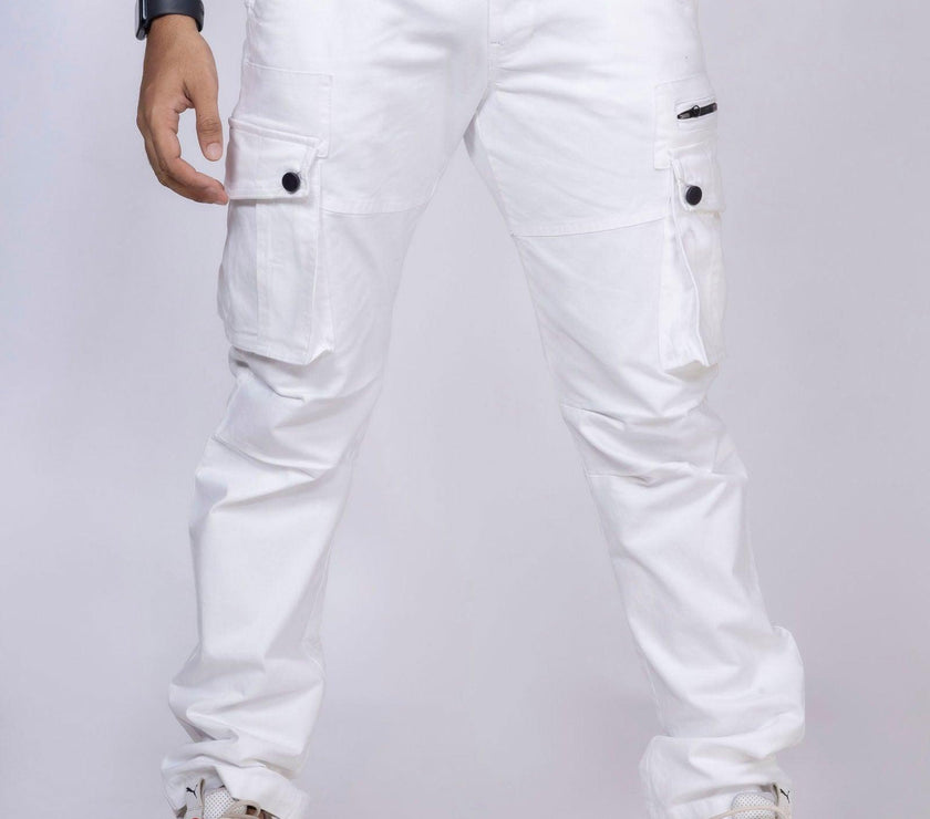 White Unisex Cargo - House Of Hustlers