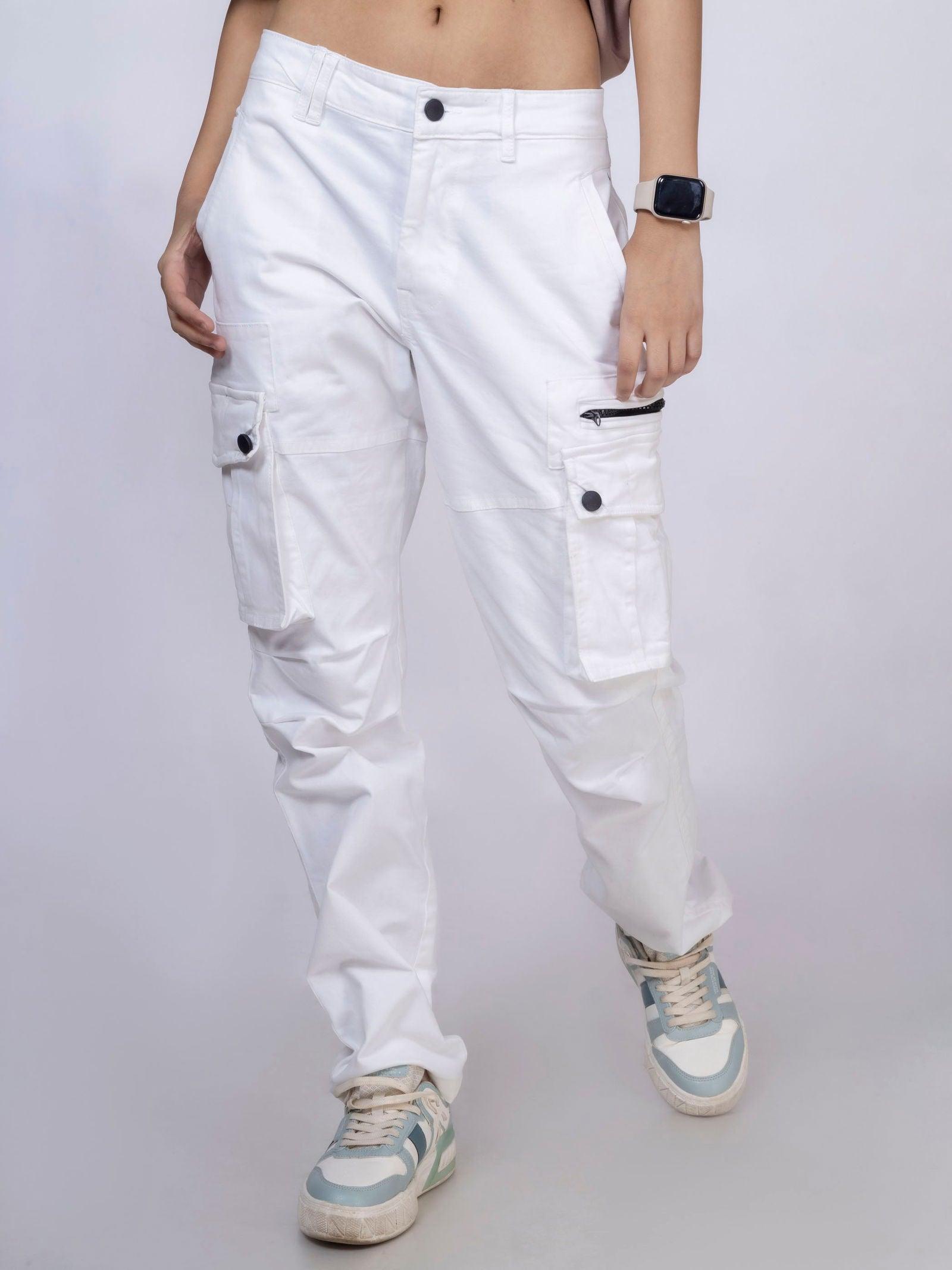 White Unisex Cargo - House Of Hustlers